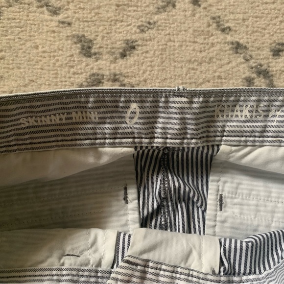 Gap Skinny Mini Striped Blue & White Pants - Picture 4 of 5